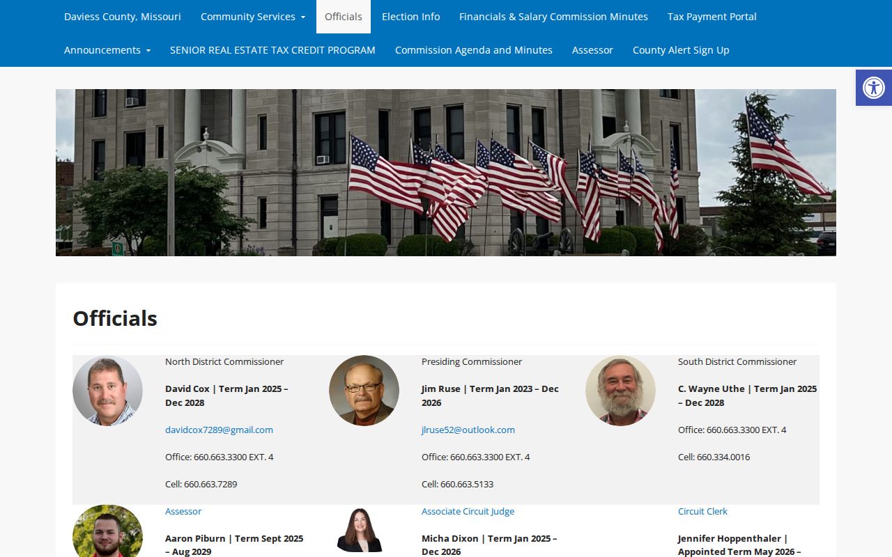 Daviess County Circuit Clerk directory listing