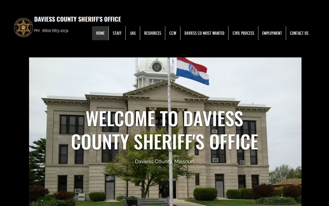 Daviess County Sheriff contact header
